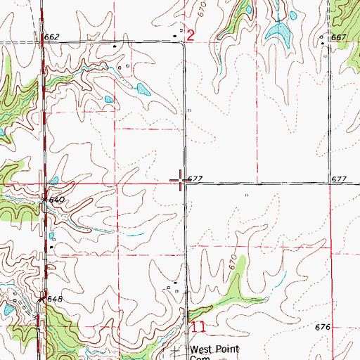 Topographic Map of Knott School (historical), IL