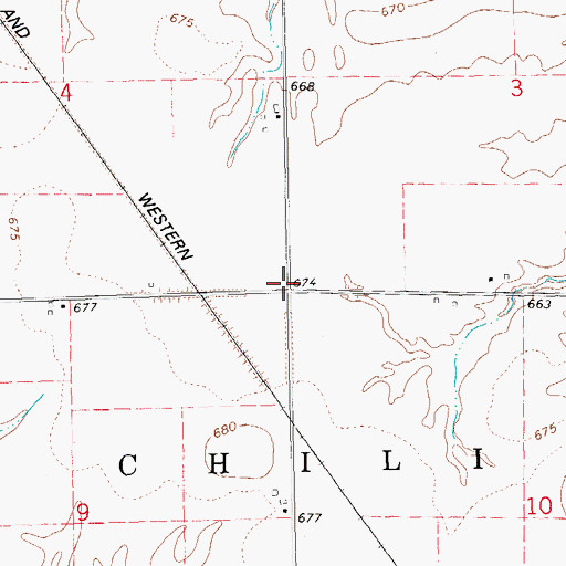 Topographic Map of Lauderdale School (historical), IL