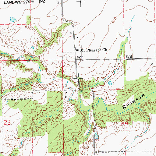 Topographic Map of Mount Pleasant School (historical), IL