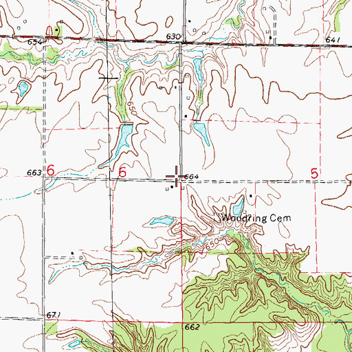 Topographic Map of Mount Zion School (historical), IL
