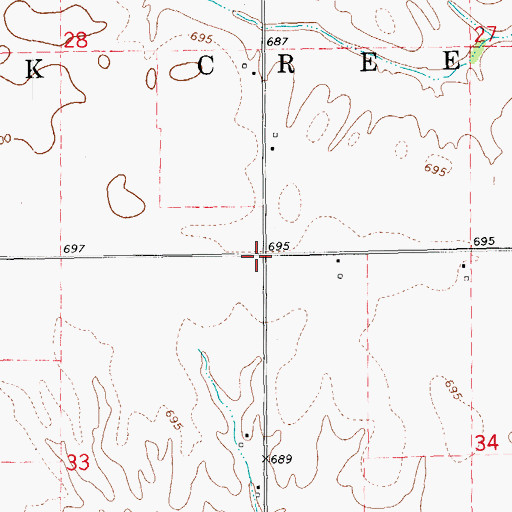 Topographic Map of Pioneer School (historical), IL