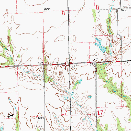 Topographic Map of Shiloh School (historical), IL
