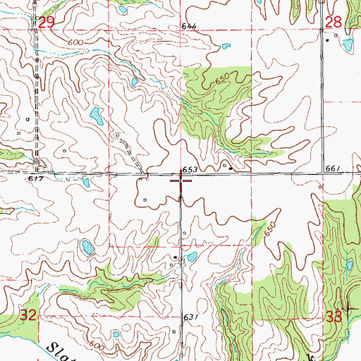 Topographic Map of Temperance School (historical), IL