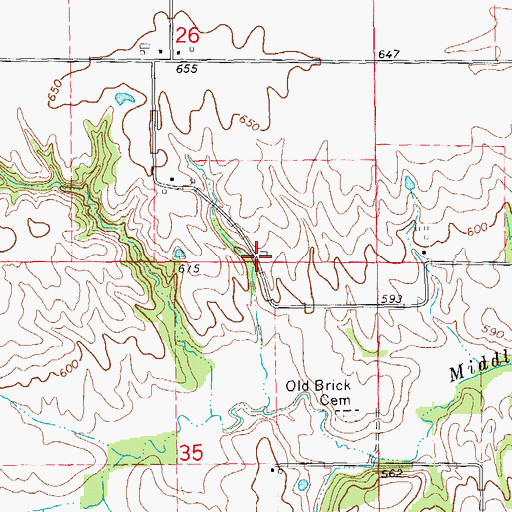 Topographic Map of Valleydale School (historical), IL