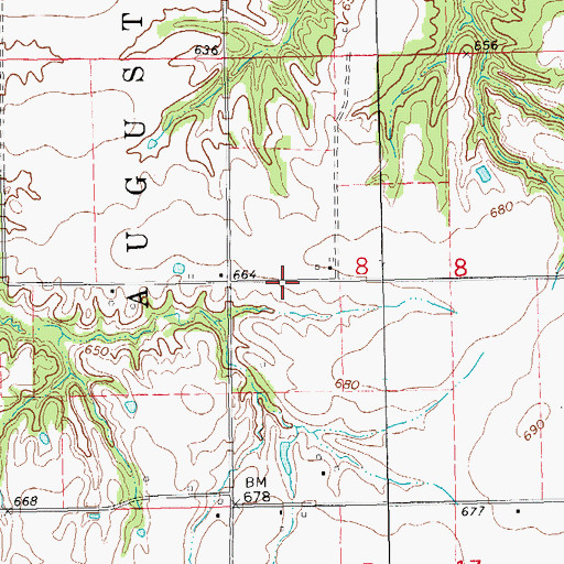 Topographic Map of West Union School (historical), IL