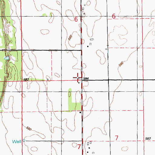 Topographic Map of Bay View School (historical), IL
