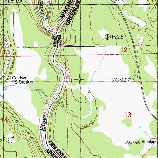 Topographic Map of Rocky Prairie, AZ