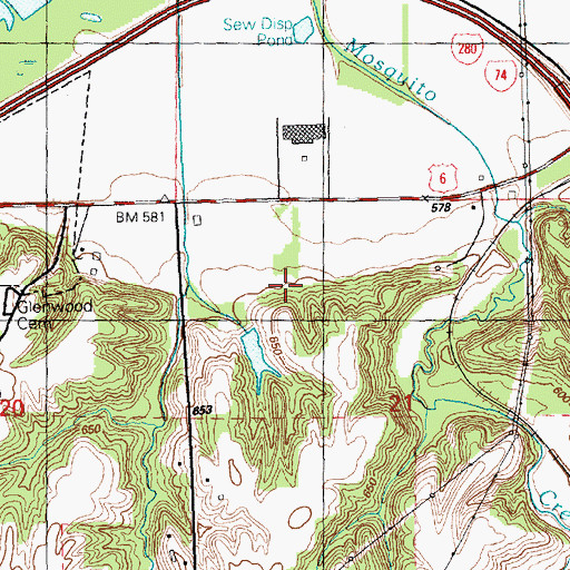 Topographic Map of Black Hawk Mine (historical), IL