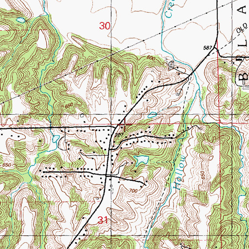 Topographic Map of Black Hawk School (historical), IL