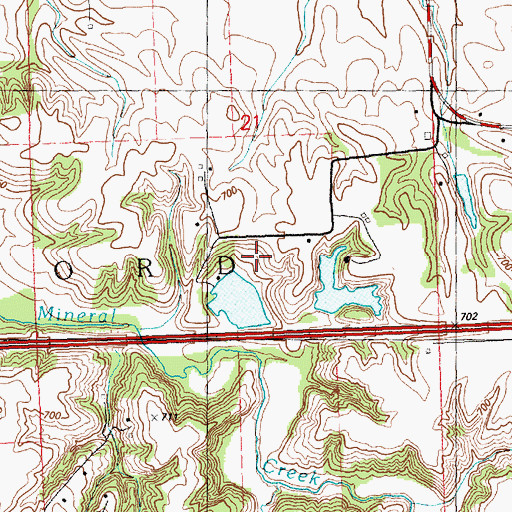 Topographic Map of Bostze Mine (historical), IL