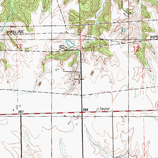 Topographic Map of Excelsior School (historical), IL