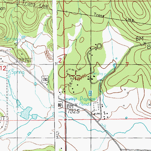 Topographic Map of Alpine Forest Service Facility, AZ
