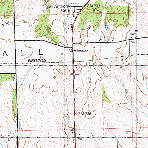 Topographic Map of Grove School (historical), IL