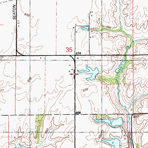 Topographic Map of Marsh School (historical), IL