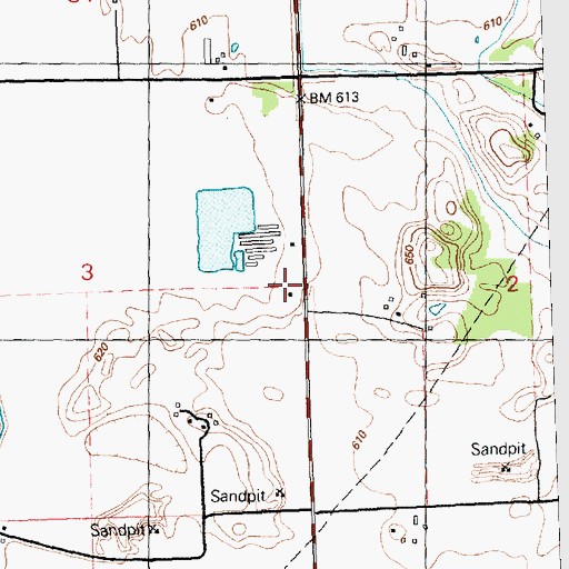 Topographic Map of Mount Sunny School (historical), IL