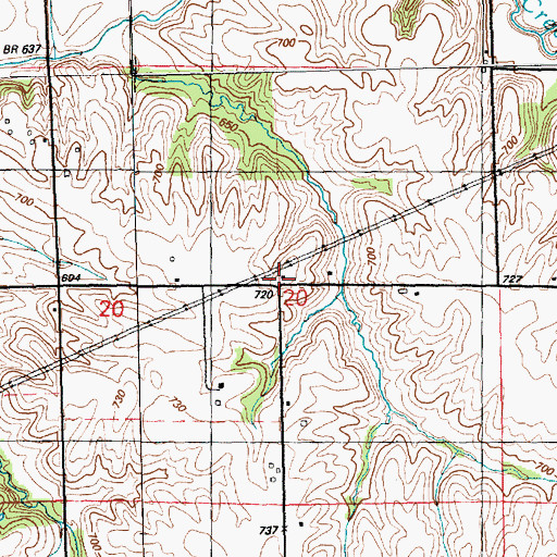 Topographic Map of North Buffalo Prairie School (historical), IL