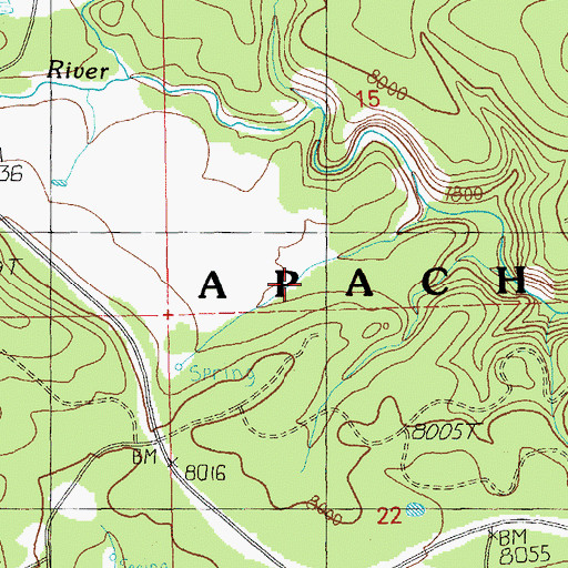 Topographic Map of Frisco Spring, AZ