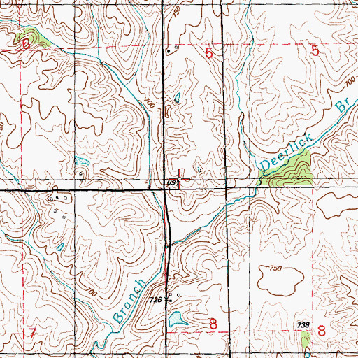 Topographic Map of Point Pleasant School (historical), IL