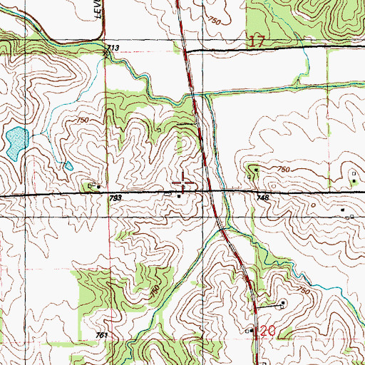 Topographic Map of River Side School (historical), IL
