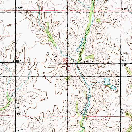 Topographic Map of Rosedale School (historical), IL