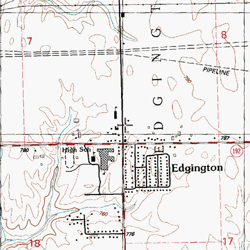 Topographic Map of Saint Patrick Church (historical), IL
