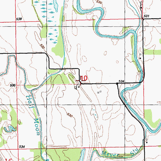 Topographic Map of Swan Lake School (historical), IL