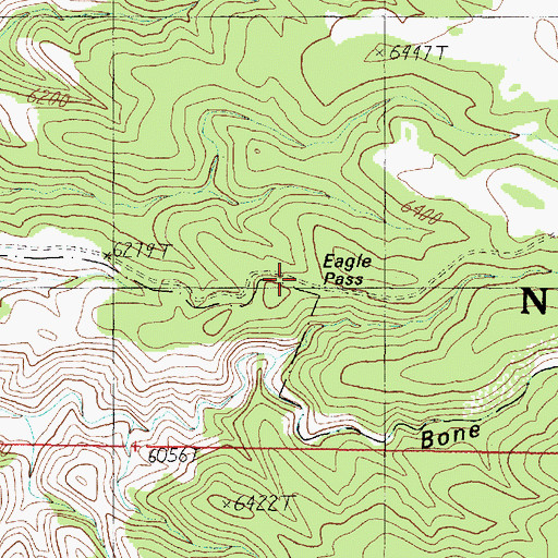 Topographic Map of Eagle Pass, AZ