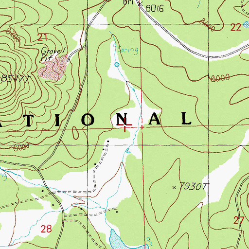 Topographic Map of Upper Tenney Spring, AZ