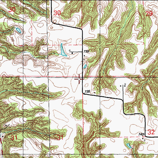 Topographic Map of Thornton School (historical), IL