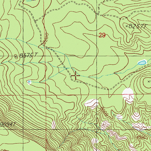 Topographic Map of Upper Long Cienega Spring, AZ