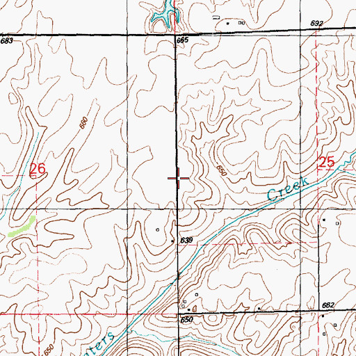 Topographic Map of Winters Creek School (historical), IL