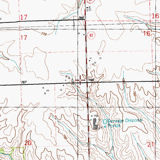 Topographic Map of Munson Township Hall, IL