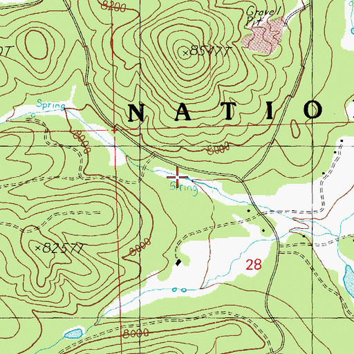 Topographic Map of Road Cienega Spring, AZ
