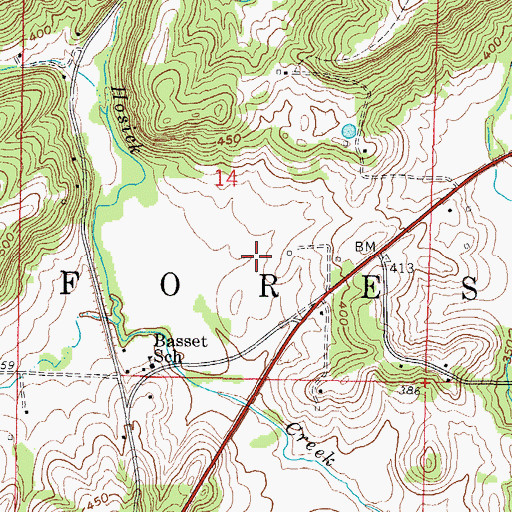 Topographic Map of Hardin City School, IL