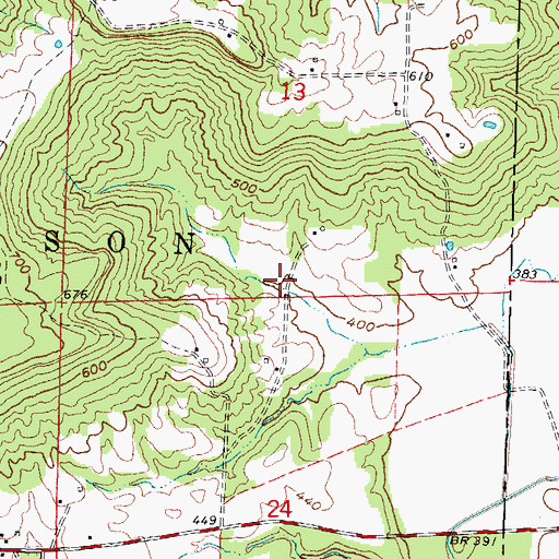Topographic Map of Simpson Lake, IL