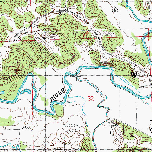 Topographic Map of Carroll Creek, IL
