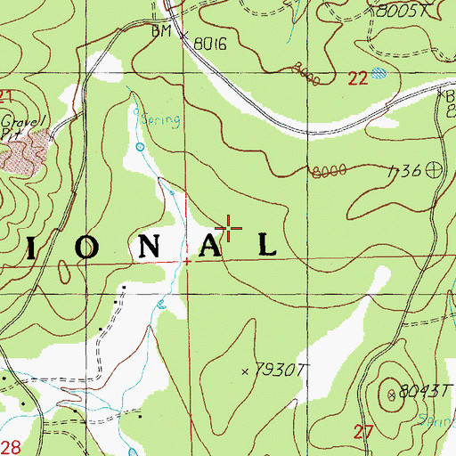 Topographic Map of Tenney Meadow Spring, AZ