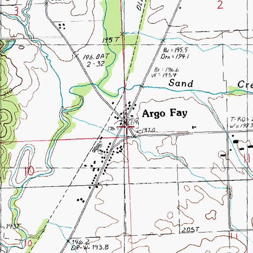 Topographic Map of Argo Fay, IL