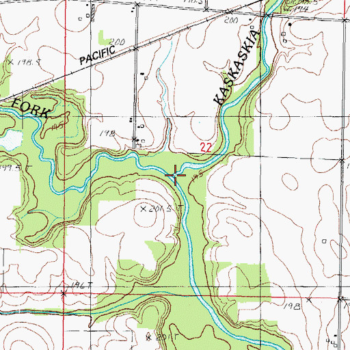 Topographic Map of Lake Fork, IL