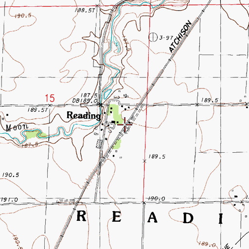 Topographic Map of Reading, IL