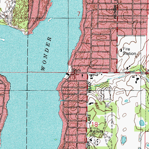 Topographic Map of Wonder Lake, IL