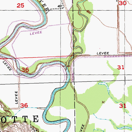 Topographic Map of Big Creek, IL