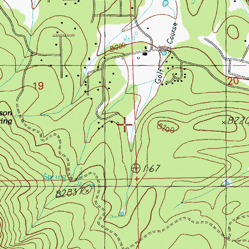 Topographic Map of Alpine Country CLub Tank, AZ