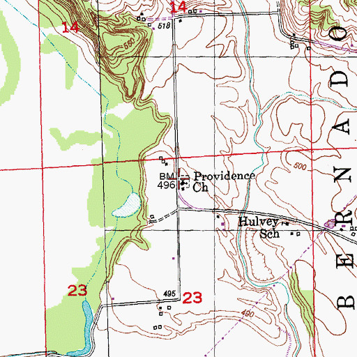 Topographic Map of Providence Church, IL