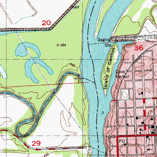 Topographic Map of Spoon River, IL