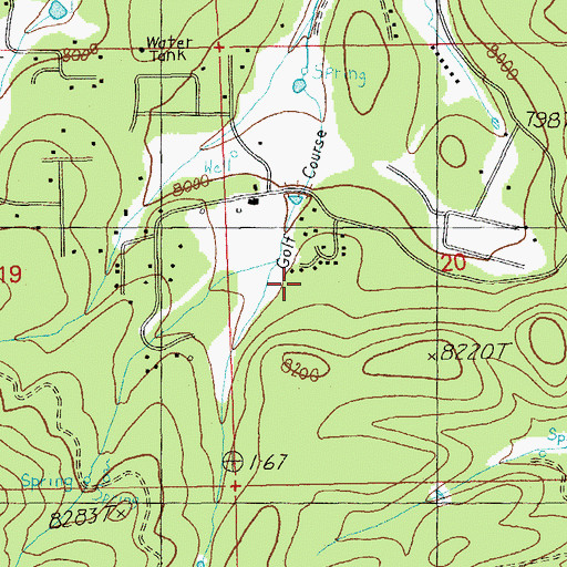 Topographic Map of Alpine Country Club, AZ