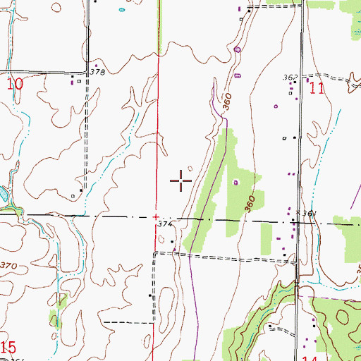 Topographic Map of Dortch Private Strip (historical), IL