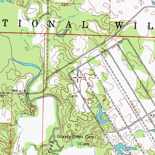 Topographic Map of Crab Orchard National Wildlife Refuge, IL
