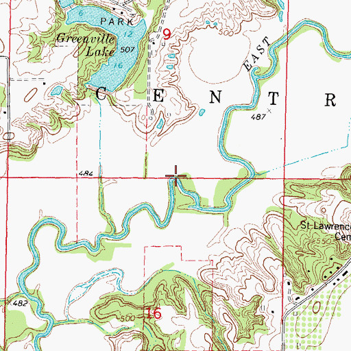 Topographic Map of Bond County, IL