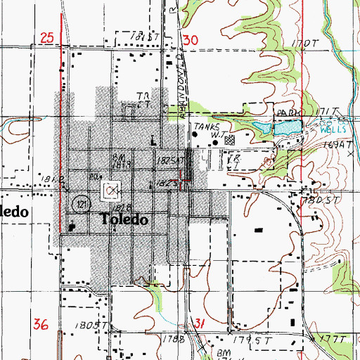 Topographic Map of Cumberland County, IL